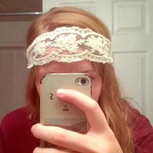 White lace UO headband