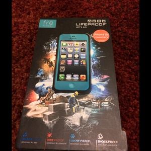 Teal LifeProof FRE Case for iPhone 5/5S EUC