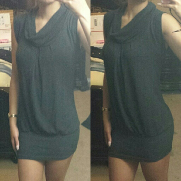Grey sweater dress