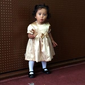 Gold H&M Babygirl 12 month old dress