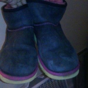 Limited edition yellow pink and black uggs