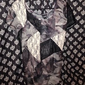 Dark purple & black top