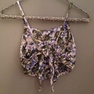 Tropical floral print Berit Tank Brandy melville