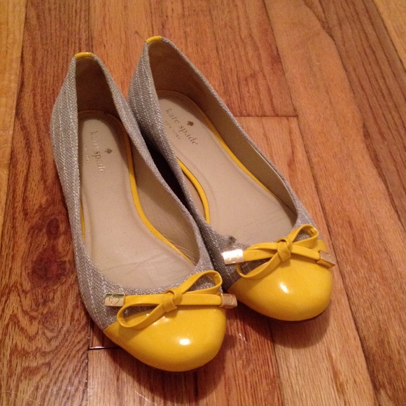 Tan and yellow flats