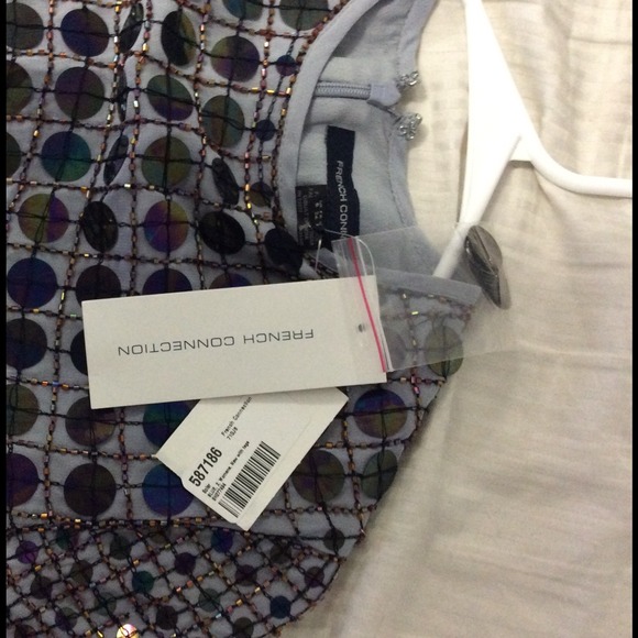 NWT French Connection Blue Embellished - Picture 2 of 2