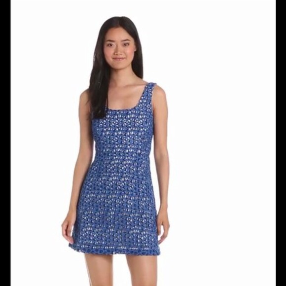 $ SOLD $ NWT French Connection Blue Crochet Dress