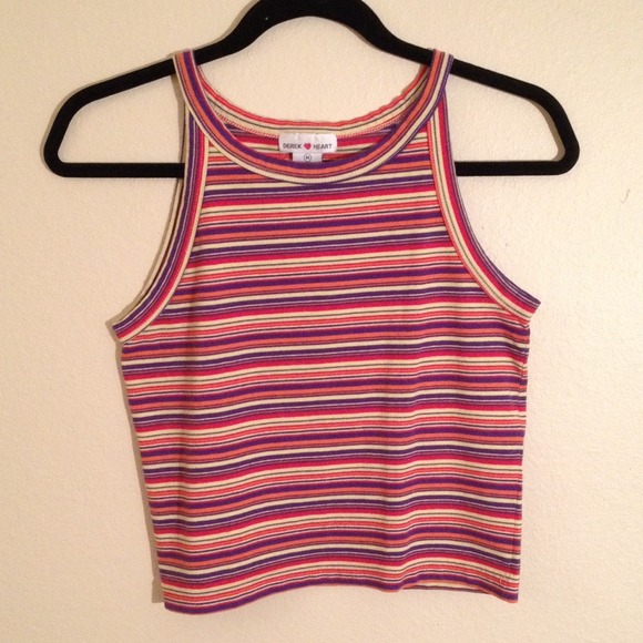 Derek Heart Tops - Vintage 90's Stripe Tank Top