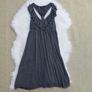 ruffle neckline dress