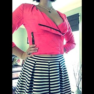 NWOT Adorable Pink Moto Jacket