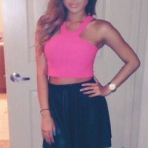 Super cute hot pink crop too from bebe!