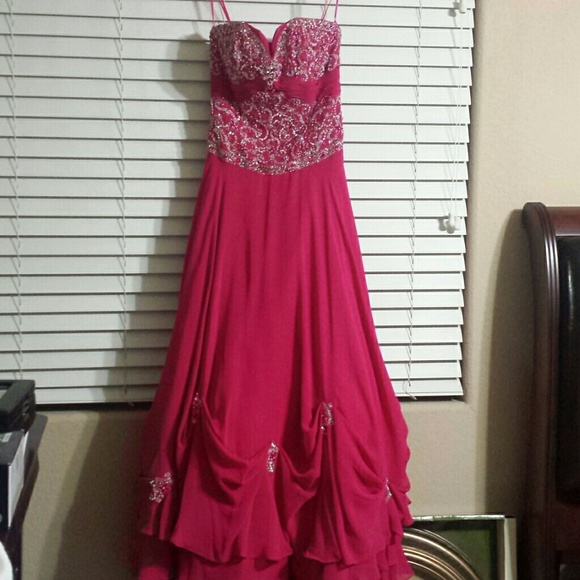 Fuchsia dress / ball gown - Picture 1 of 4
