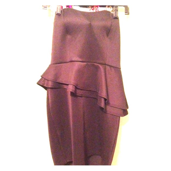 Black strapless dress