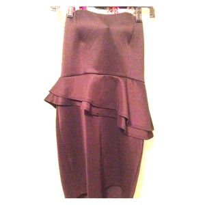 Black strapless dress