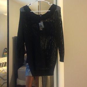 Black Knitted INC shirt