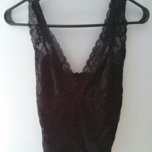 Black Lace Tank Top Size L