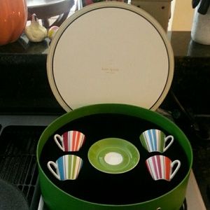 Kate Spade Lenox Demitasse Collins Stripe cups!