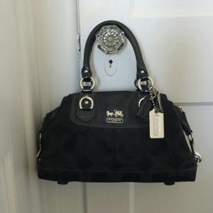 Black coach Ashley satchel bag
