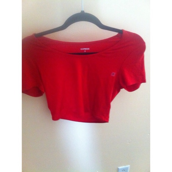Express Red Crop Top