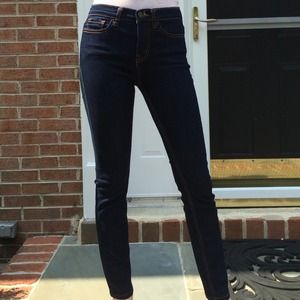 Dark Wash High Rise Cigarette Jeans