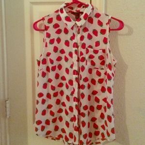 Strawberry print top