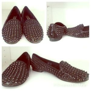 Steve Madden sparkle mini spiked loafers