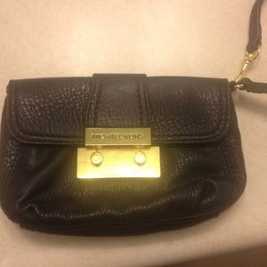 Black and gold Michael Kors clutch