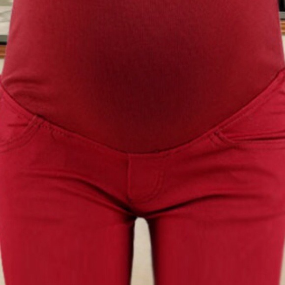 Trendy red maternity jeans S