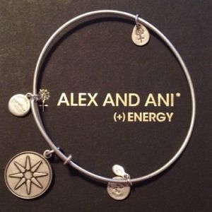 Alex and Ani Silver Star of Venus charm bangle