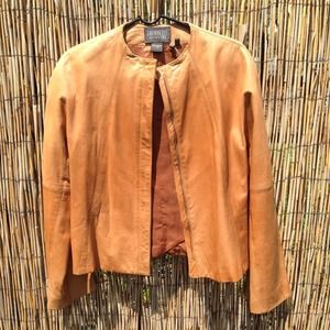 Tan leather jacket