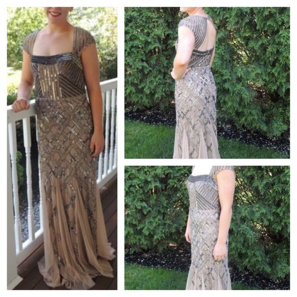 Bullet gold formal gown