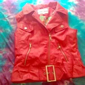 Dollhouse Pink Leather Vest!