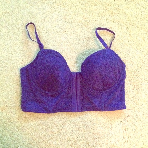 Lace royal blue bralette