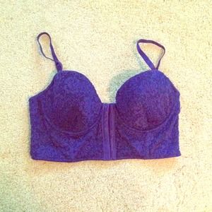 Lace royal blue bralette