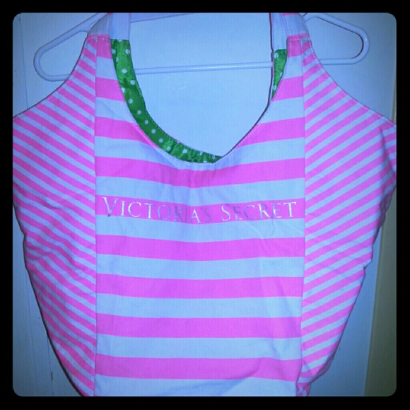 Striped Victoria's Secret Tote