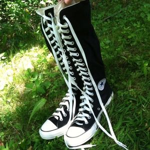 Converse XXHI Zipper Black Below the Knee Shoes