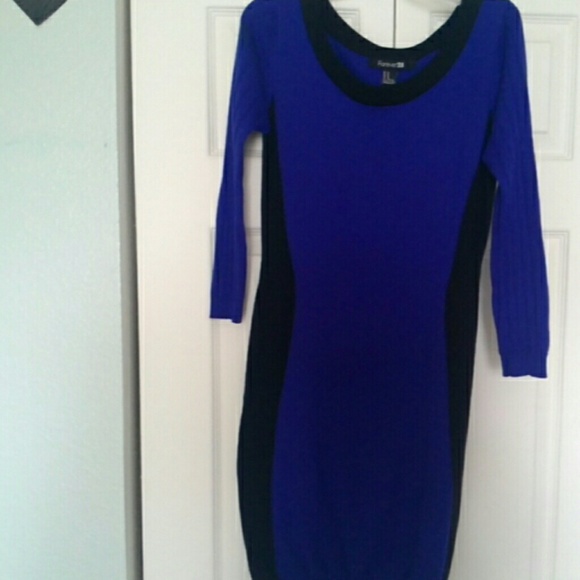 Forever 21 Bodycon dress blue black