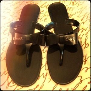 SOLD!  🎉PM ed. Share🎉 Coach Black Jelly Bow Tie