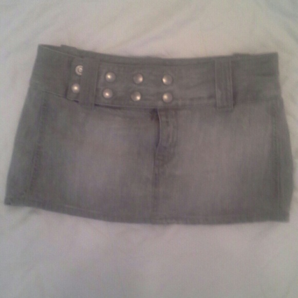 Blue jean mini skirt