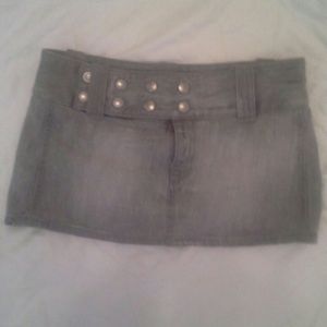 Blue jean mini skirt