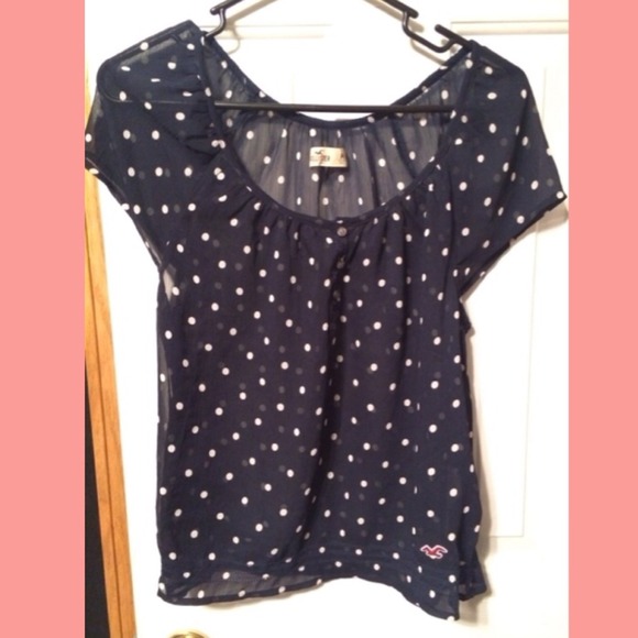Hollister Sheer polka dot top