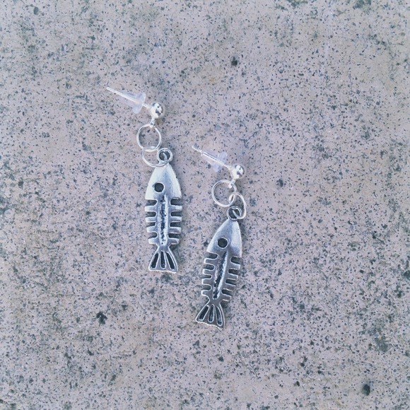 Fish Skeleton Earrings