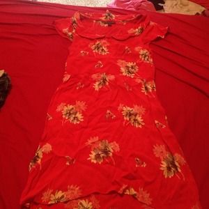 American Eagle red floral dress