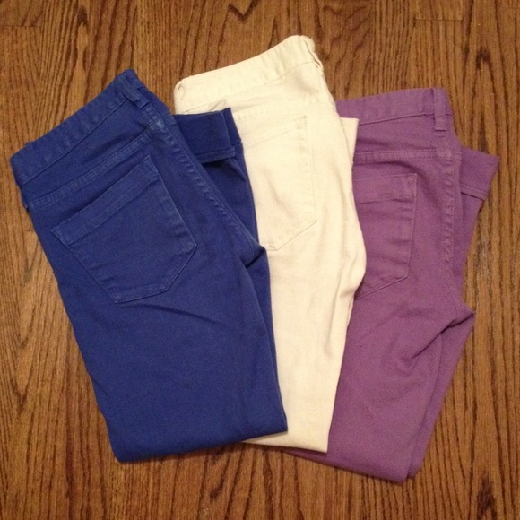 White J.Crew Matchstick Crop jeans
