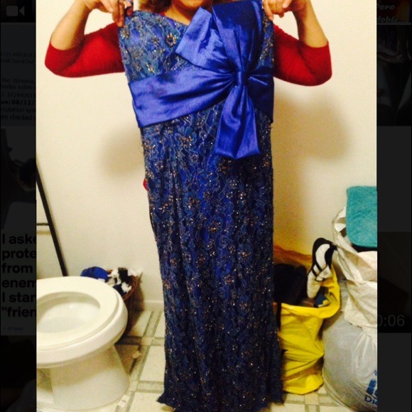 Blue/Purple Sparkly Long Dress