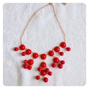 ⬇️REDUCED⬇️ Mini Bubble Necklace - Red