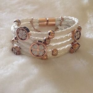 White leather bracelet!