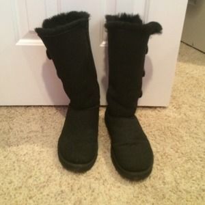 Black tall 3-button UGG boots *REDUCED PRICE*