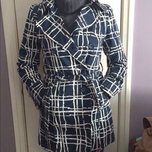 Patterned trench coat