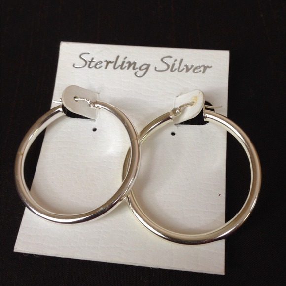 Sterling silver hoops