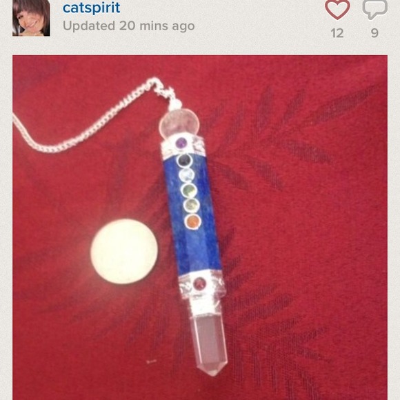 New Real Lapis Clear Quartz Chakra Pendulum